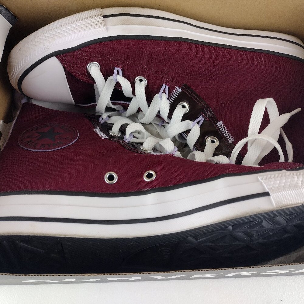 Converse Women's High Top CTAS Burgandy/White